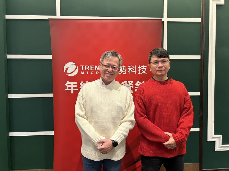 趋势科技台湾区暨香港区总经理洪伟淦（左）、趋势科技资深技术顾问简胜财。趋势科技提供