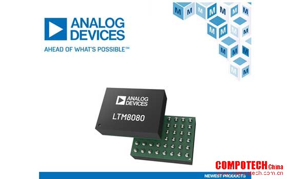 贸泽开售用于低噪声敏感型应用的Analog Devices LTM8080 µModule稳压器