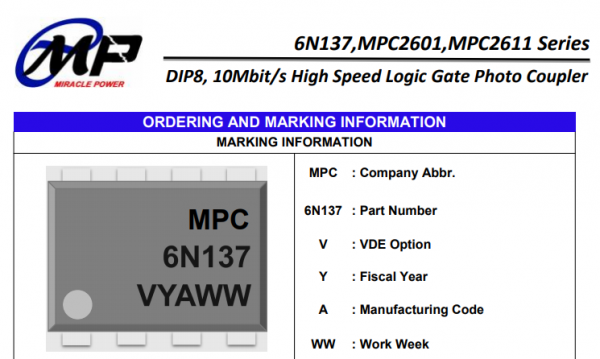 10Mbit/s高速光耦6N137（参数、功能、原理、应用电路介绍）