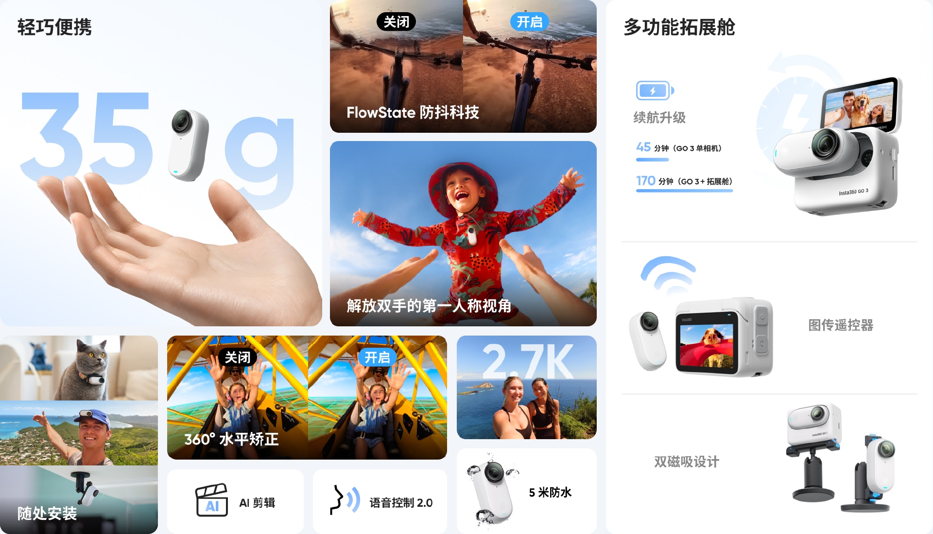 影石发布新一代拇指相机Insta360 GO 3，瑞声科技助力实现指尖新体验-我爱音频网