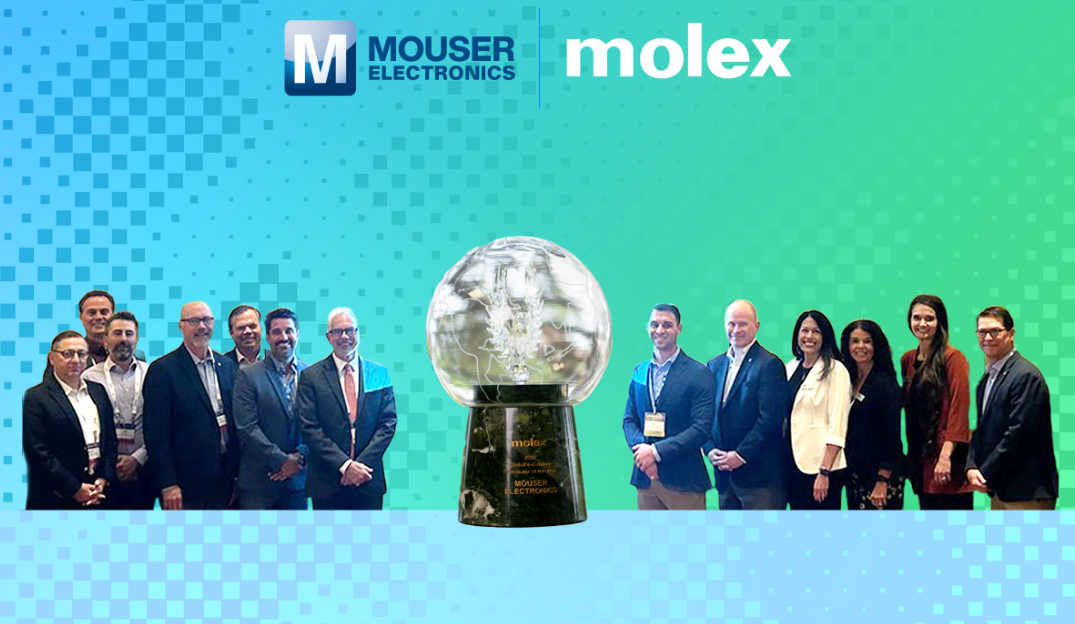 贸泽电子第六次斩获Molex年度全球优质服务代理商奖