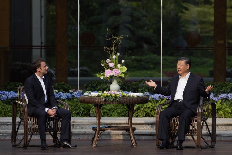 法国总统Emmanuel Macron与国内国家主席习近平在4月时于广州会面。法新社