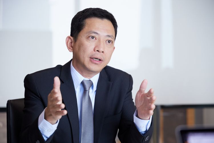 台湾微软顾问服务事业群总经理林义评表示，金融业对AI需求殷切。李建梁摄