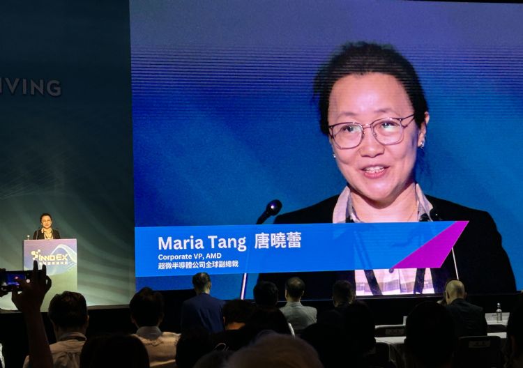 超微全球副总裁唐晓蕾表示，未来AI技术将为不同产业应用打造定制化需求。黄立安摄