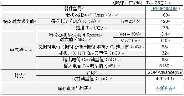 东芝推出100V N沟道功率MOSFET，助力实现电源电路小型化