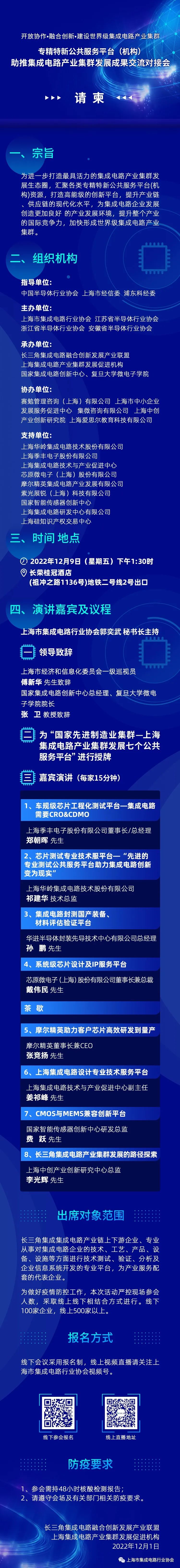 12月9日 | 专精特新公共服务平台（机构）助推集成电路产业集群发展成果交流对接会
