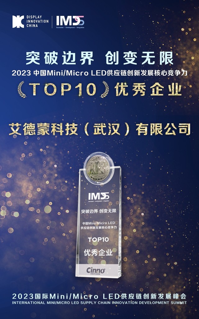 2023国际Mini/MicroLED供应链创新发展峰会召开，AOC入围核心竞争力榜单！