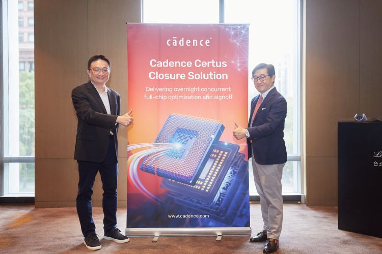 Cadence研发副总裁滕晋庆(左)，与台湾区总经理宋栢安。李建梁摄