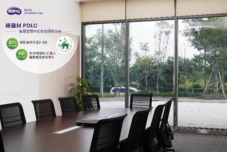 明基材料开发智能调光膜，采用绿建材标准。明基材料