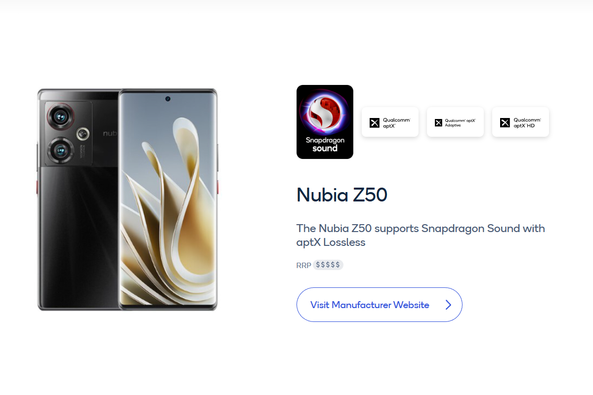 Nubia Z50支持Snapdragon Sound骁龙畅听 旗舰性能搭配高品质声学体验