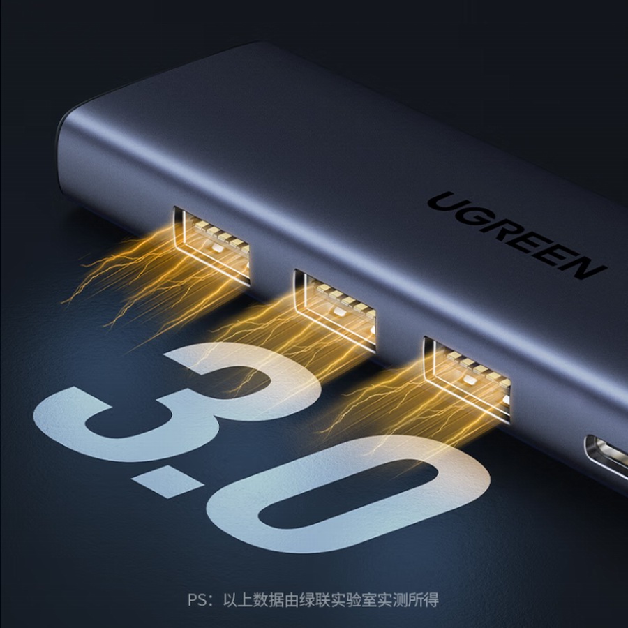 绿联推出5合1 Type-C拓展坞，100W快充+3 USB-A-充电头网