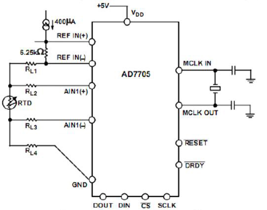利用AD7705进行RTD测量
