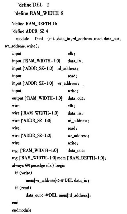 Verilog HDL代码