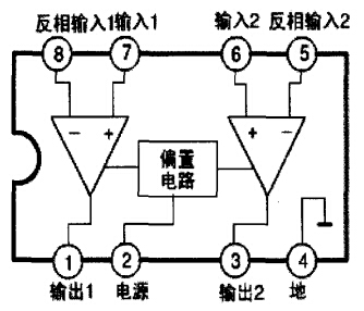 TDA2822内部结构及引脚图