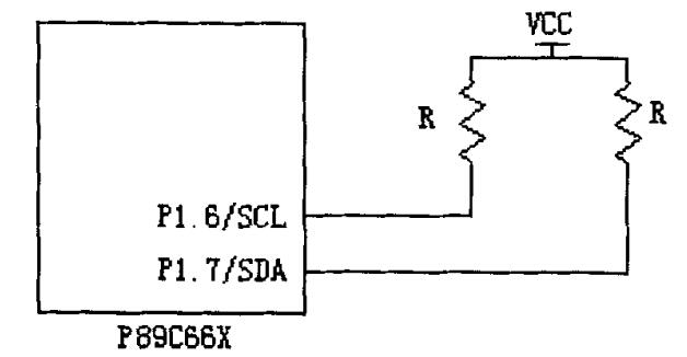 P89C66X的I2C总线接口引脚