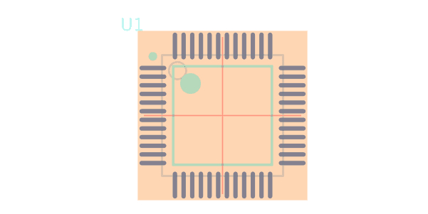 STM32F100CBT6BTR脚印