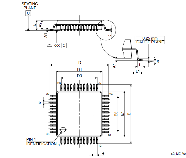 STM32F100CBT6BTR封装