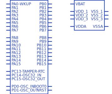 STM32F100CBT6B符号