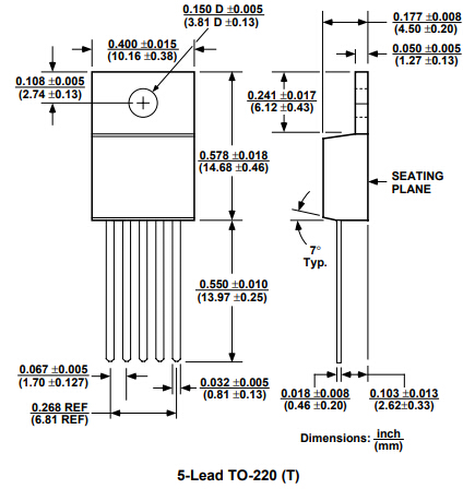 LM2576封装(5-Lead TO-220(T))