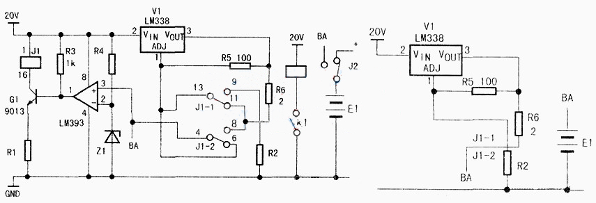 铅酸蓄电池的充电电路图