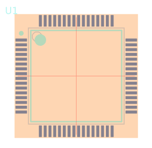 STM32F103R8T7脚印