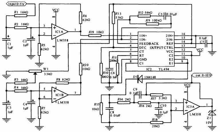 TL494回路控制器电路原理图