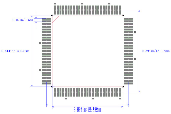 TMS320F206PZ封装