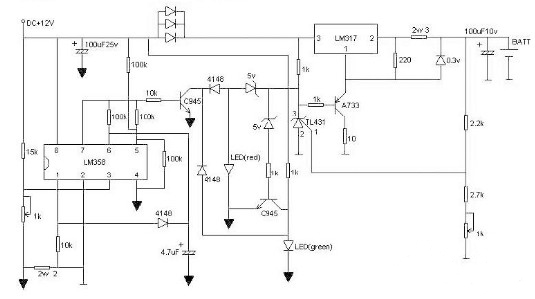 电池充电器电路图