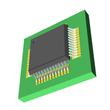 STM32F303C8T6 3D模型