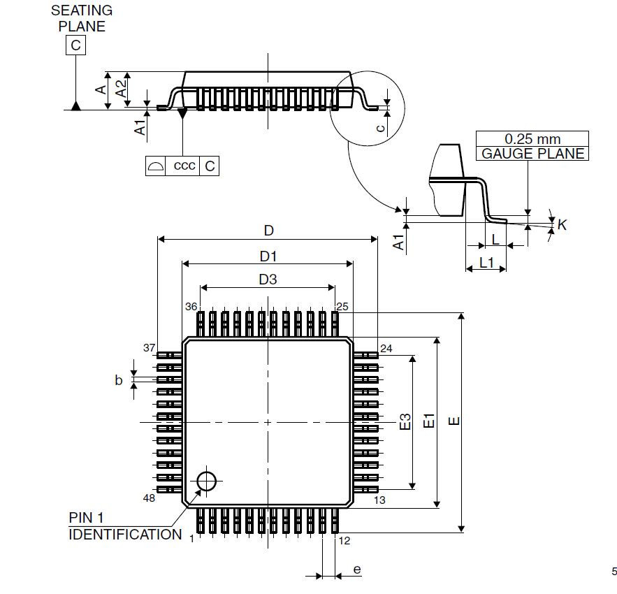 STM32F030C8T6封装