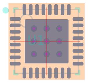 TLV320AIC3101IRHBR脚印