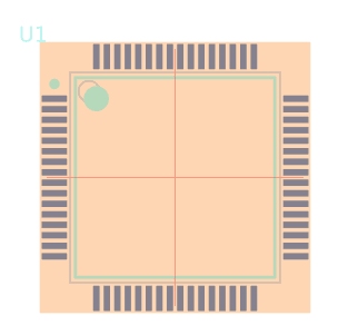 STM32F102RBT6TR脚印