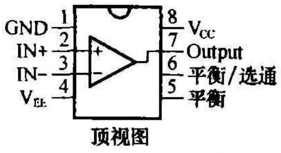 LM311的管脚排列见图