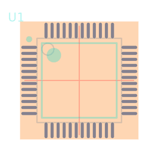 STM32F051C6T6TR脚印