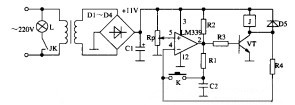 LM339用作电灯双稳态开关