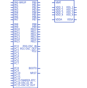 STM32F100RDT6BTR符号