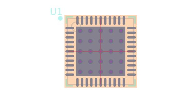 ATMEGA1284P-MU焊垫