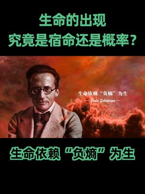关于生命，薛定谔给出最浪漫的答案：生命以负熵为生。在这个熵增的世界，生命最终打败概率成为奇迹生命科学 科普
