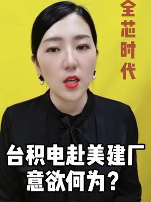 台积电赴米建厂的原因是？新闻 芯片