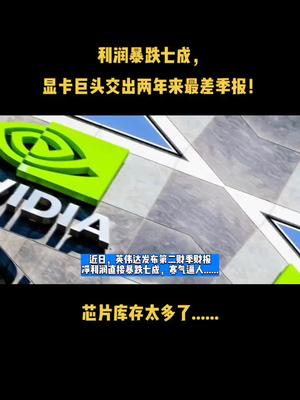 利润暴跌七成，显卡巨头交出两年来最差季报！芯片库存太多了...... 芯片 半导体 科技 英伟达显卡