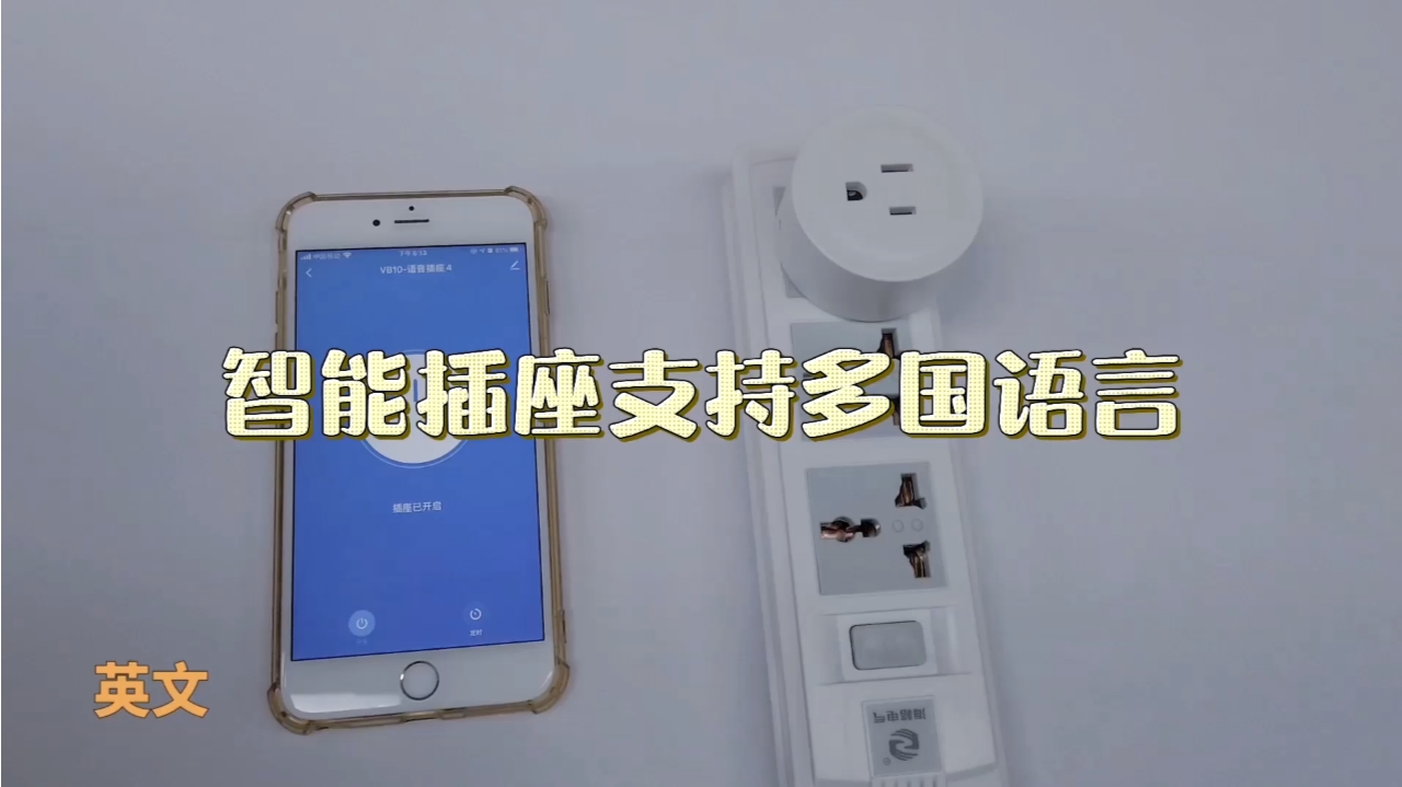 多国语言智能语音插座，支持远程，支持亚马逊google音箱