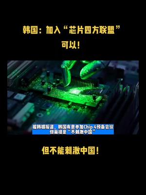 韩国：加入“芯片四方联盟”可以，但不能刺激中国！ 芯片 半导体 科技 资讯 中美