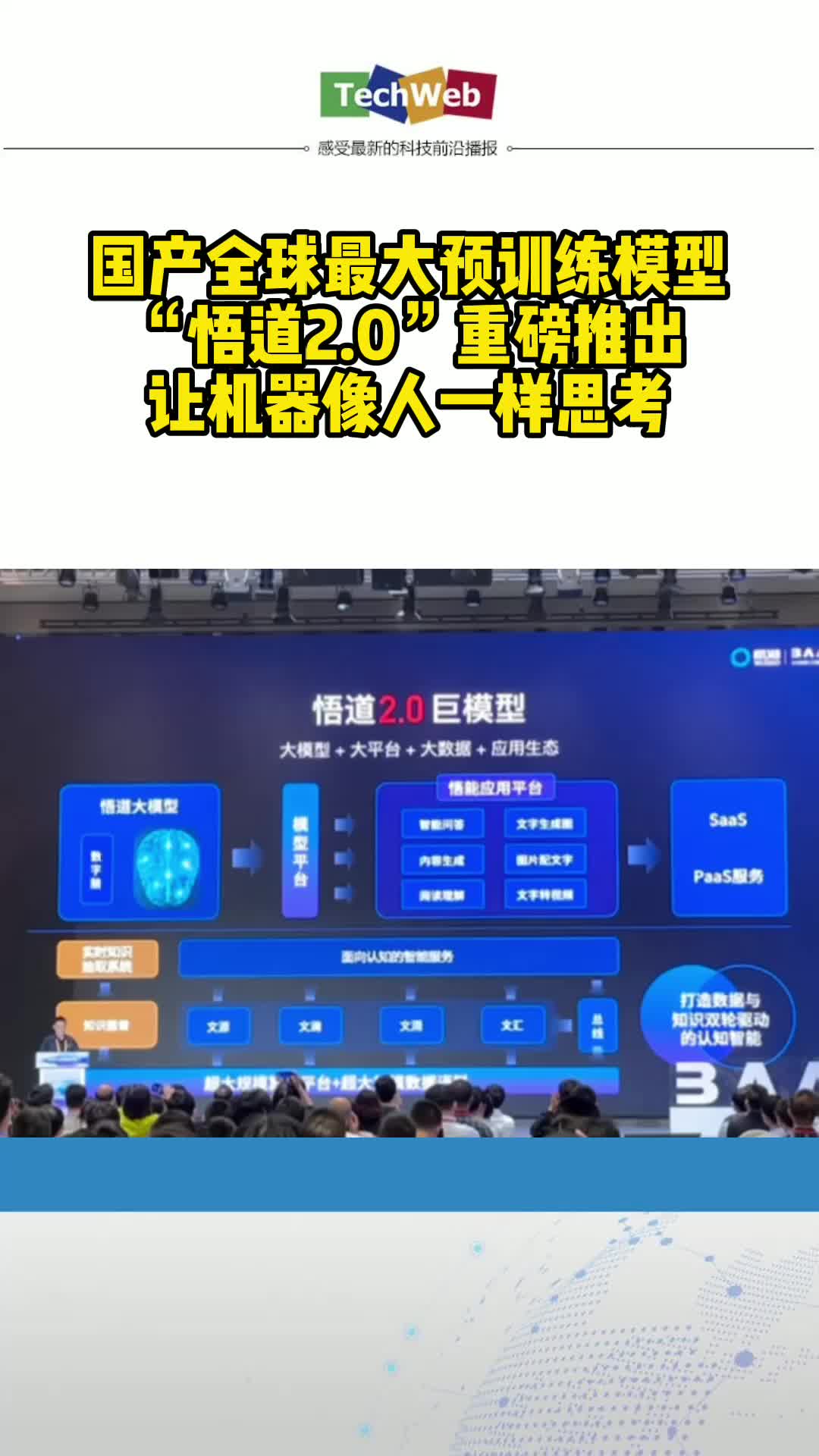 国产全球最大预训练模型“悟道2.0”重磅推出：让机器像人一样思考