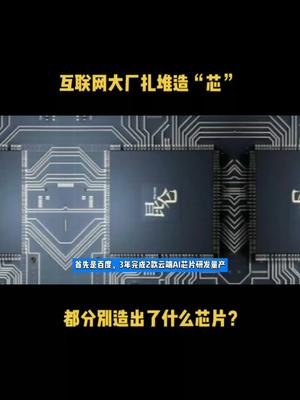 互联网大厂扎堆造“芯”，都分别造出了什么芯片？ 芯片 半导体 科技 中国芯片