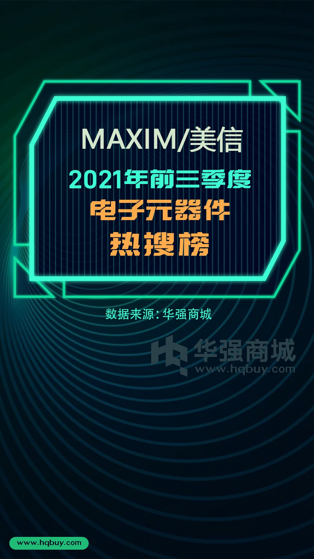 电子元器件热搜榜 MAXIM美信 2021年1-9月型号热搜榜 TOP15 排行榜 电子元件
