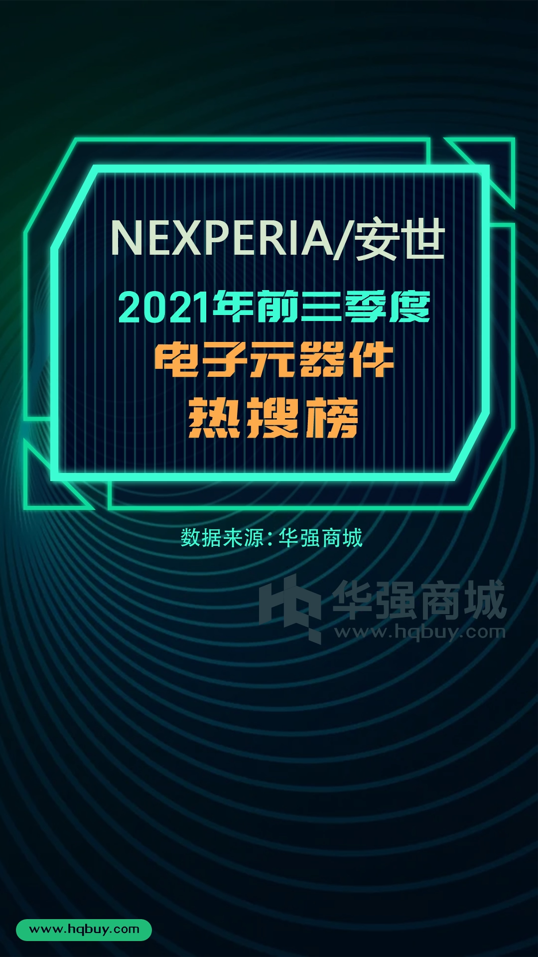 电子元器件热搜榜 NEXPERIA安世 2021年1-9月型号热搜榜 TOP15 排行榜 电子元器件 芯片