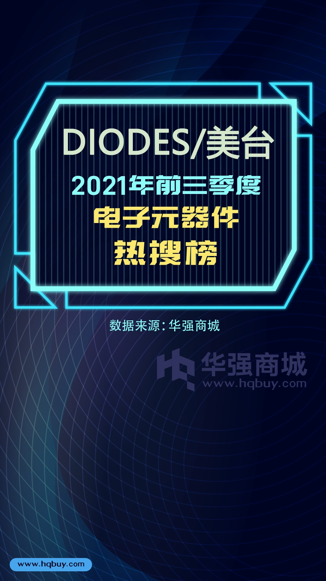 电子元器件热搜榜 DIODES美台 2021年1-9月型号热搜榜 TOP15 排行榜 电子元器件 芯片