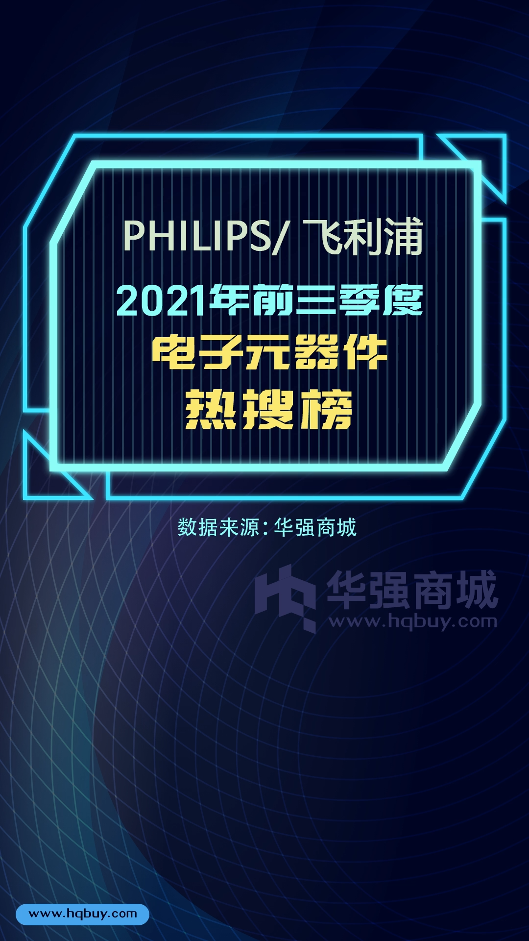 电子元器件热搜榜 PHILIPS飞利浦 2021年1-9月型号热搜榜TOP15 排行榜 数据可视化 电子元器件
