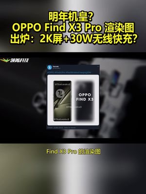明年机皇？OPPOFindX3Pro渲染图出炉：2K屏+30W无线快充？