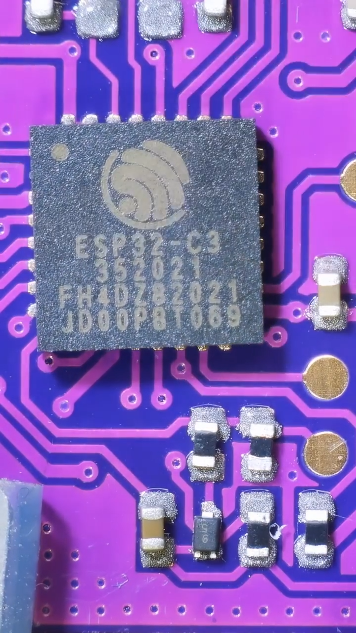 ESP32-C3最小系统，最小SOT1123的MOS和天线匹配网络中0201的电阻 esp32 物联网 电子技术